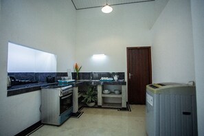 Fridge, stovetop, toaster, blender