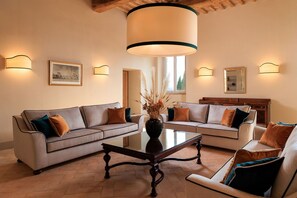 Télévision, cheminée, chaîne hi-fi