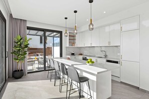 Fridge, microwave, oven, stovetop - Elysian Heights Luxury Villa by Nomads (Paphos)