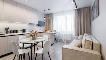 Superior Apartment, Balcony, Park View | Living area | LED TV