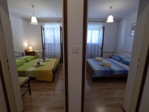 2 habitaciones, acceso a internet y ropa de cama