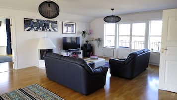 Smart TV y chimenea