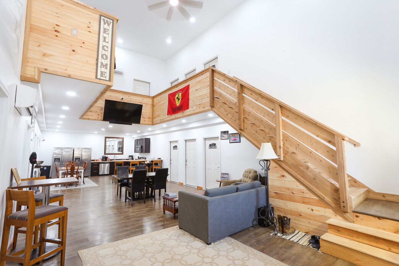 Common area and kitchen open to all guests during their stay