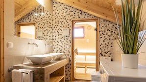 Douche, serviettes fournies