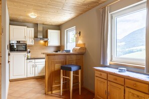 Fridge, microwave, dishwasher, coffee/tea maker