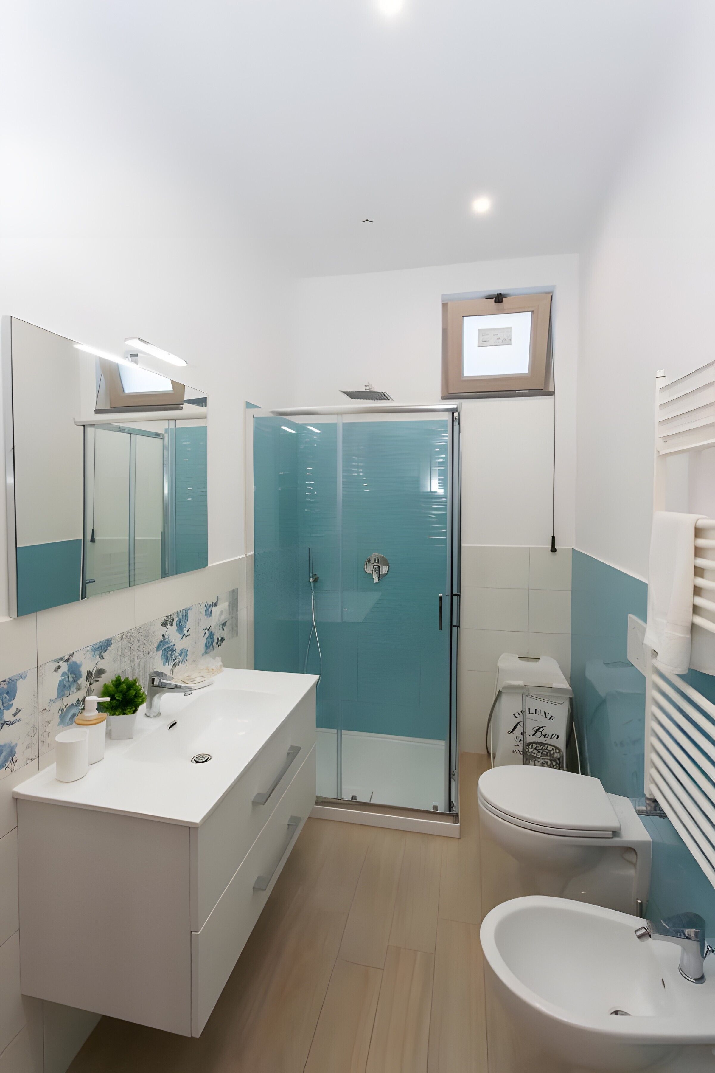 Ducha, secador de pelo, toallas