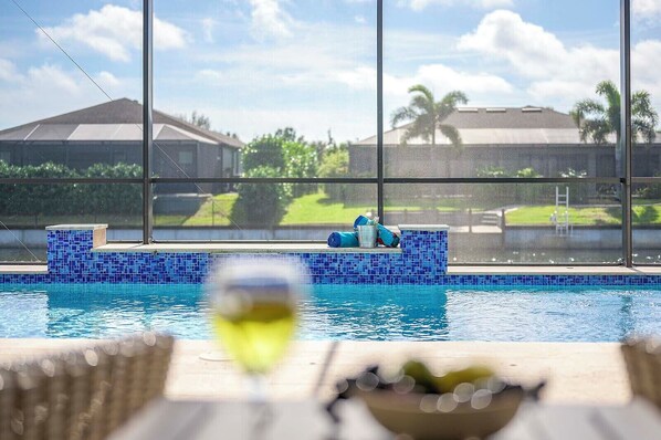 A heated pool