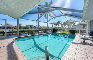 A heated pool