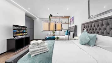 1 soverom, strykejern/-brett, reiseseng for barn og wi-fi