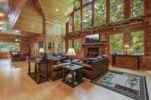 TV, fireplace, DVD player, offices