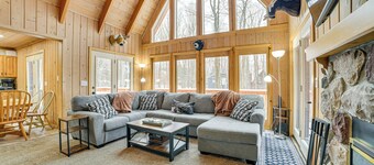 < 1 Mi to Nubs Nob Ski: Cabin w/ Sauna & Deck!