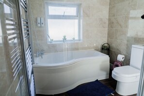 House | Bathroom | Combined shower/tub, deep soaking tub, free toiletries, hair dryer
