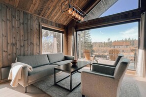Cabin, 4 Bedrooms, Patio, Mountain View | Living room - Modern Mountain Cabin - Outdoor Hot Tub - 8 Beds (Al)