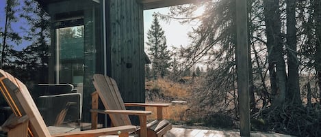 Cabin, 4 Bedrooms, Patio, Mountain View | Terrace/patio