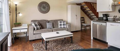 Condo, Multiple Beds, Balcony (Pondside Paradise Retreat) | Living area | 42-inch flat-screen TV with digital channels, fireplace