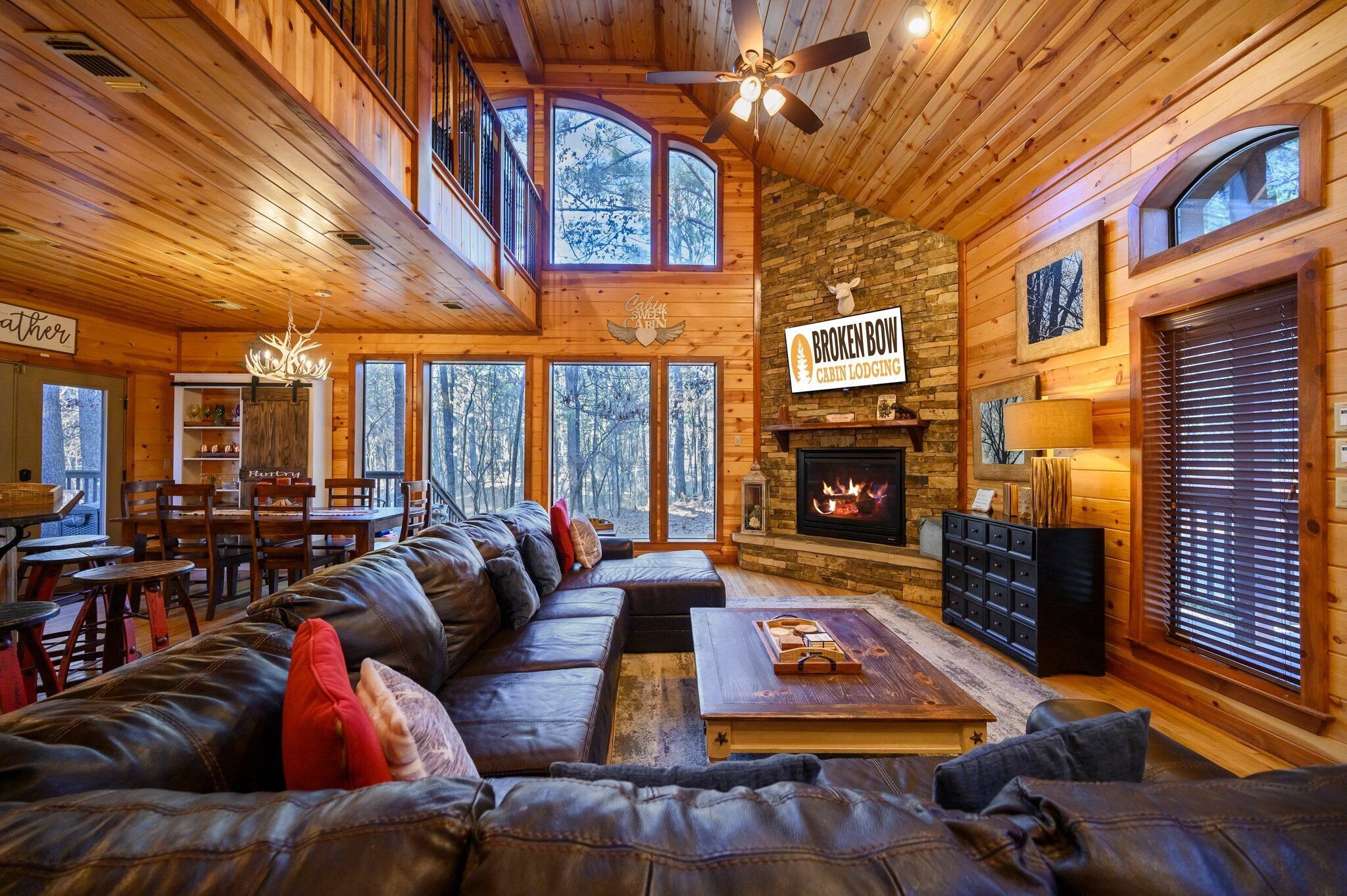 Smart TV, fireplace, video games, foosball