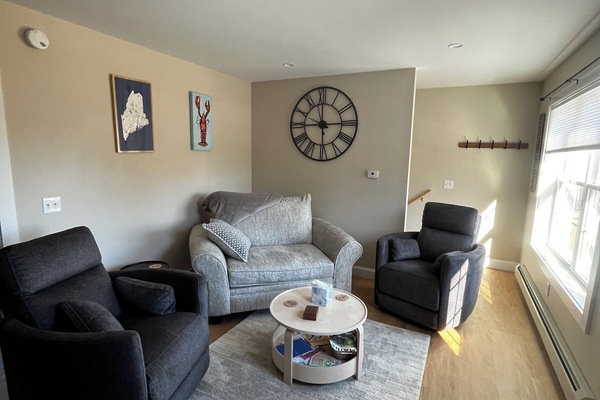 inviting living area, perfect for relaxing, socializing, or unwinding.