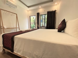 Kamar Double Deluks, pemandangan kebun | Kedap suara dan Wi-Fi gratis