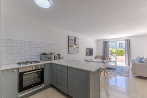 Fridge, microwave, oven, electric kettle