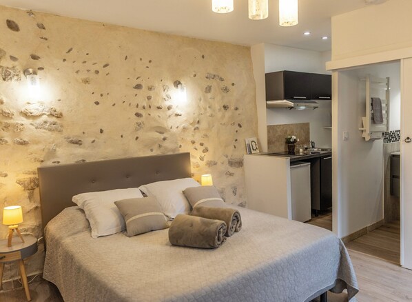 1 slaapkamer, een strijkplank/strijkijzer, gratis wifi