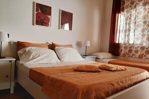 1 غرفة نوم وواي فاي وملاءات أسرّة