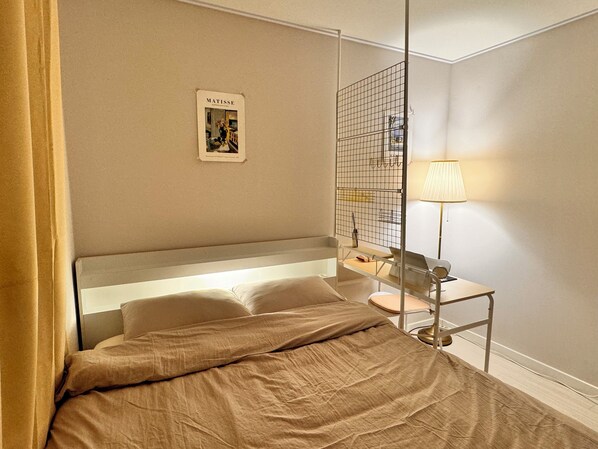 2 chambres, bureau, Wi-Fi, draps fournis