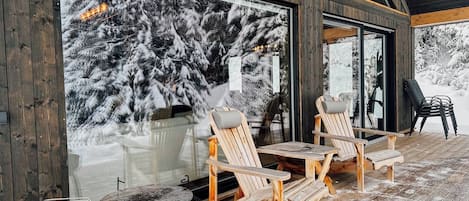 Cabane, 5 chambres, accessible aux personnes à mobilité réduite, patio | Terrasse/Patio