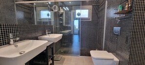 Shower, hair dryer