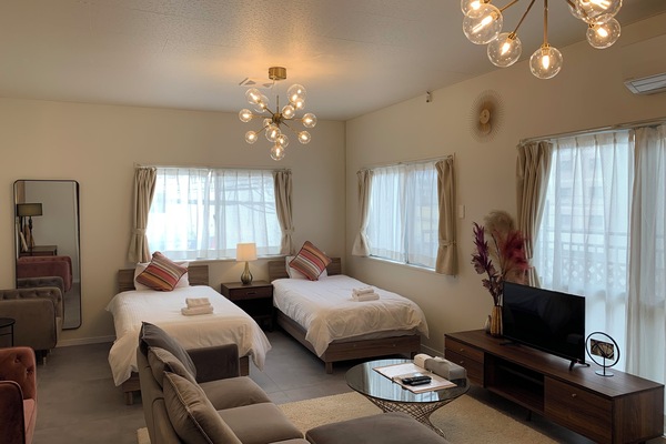 Family Quadruple Room, Multiple Beds | Desk, laptop workspace, blackout drapes, iron/ironing board