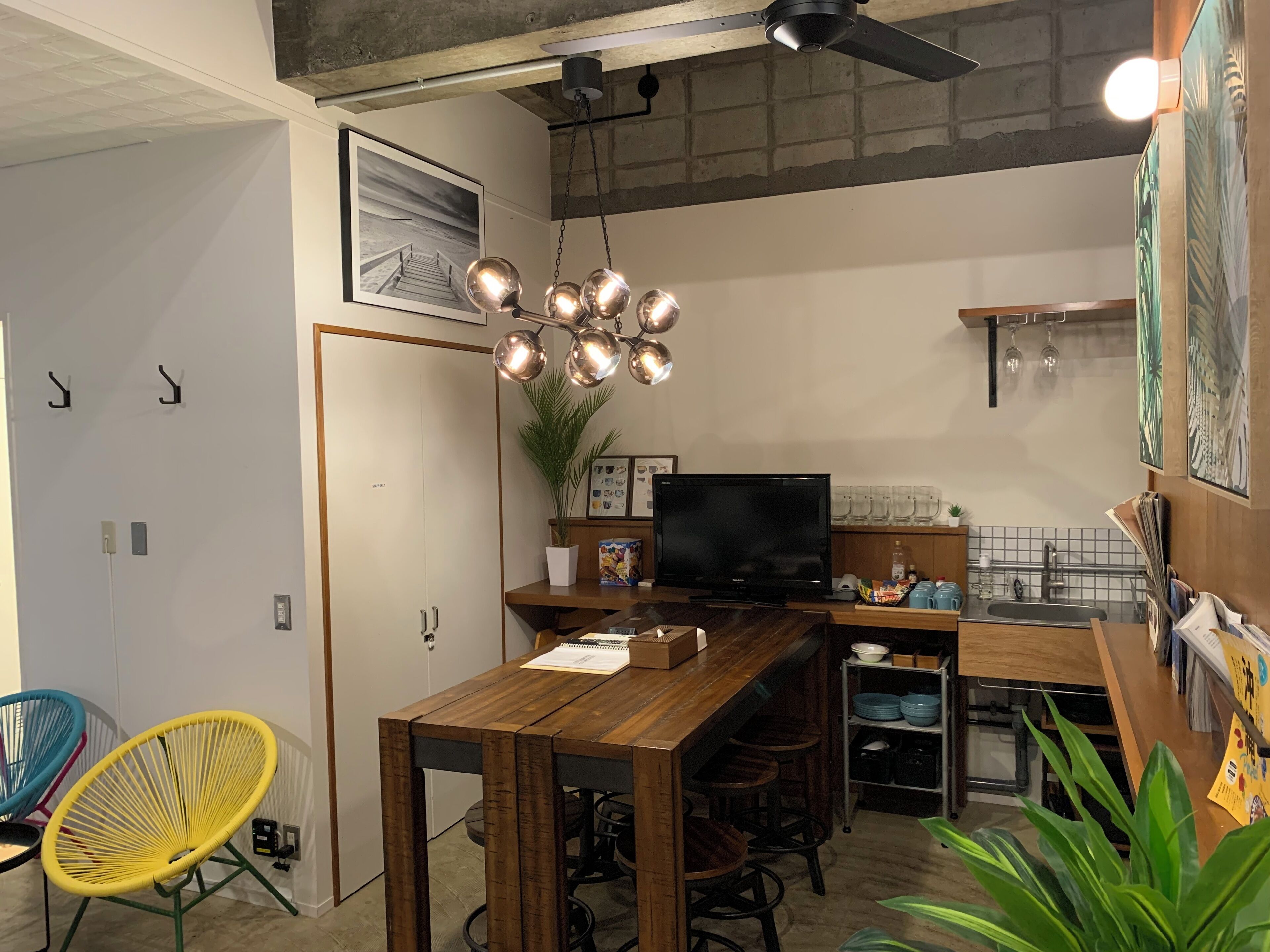 Design Condo, Multiple Beds | Desk, laptop workspace, blackout drapes, iron/ironing board