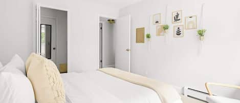 2 chambres, fer et planche Ă repasser, Wi-Fi, literie fournie