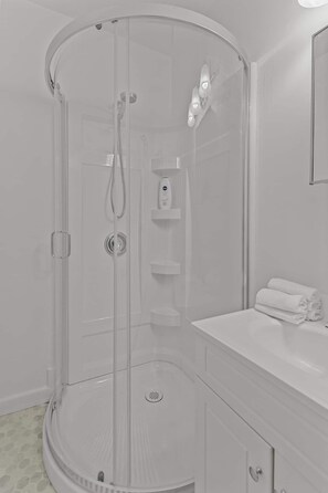 Hair dryer, towels