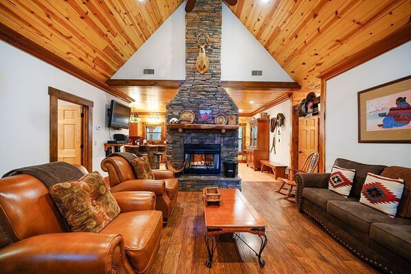 TV, fireplace, DVD player