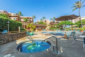 Outdoor pool - Partial Oceanview 2bed condo, across st from ocean (Napili-Honokowai)