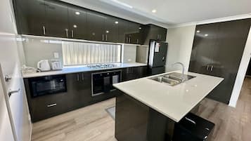 Microwave, oven, dishwasher, high chair