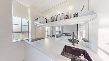 Eco-friendly toiletries, hair dryer, towels, soap