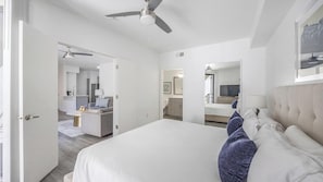 2 bedrooms, desk, iron/ironing board, WiFi
