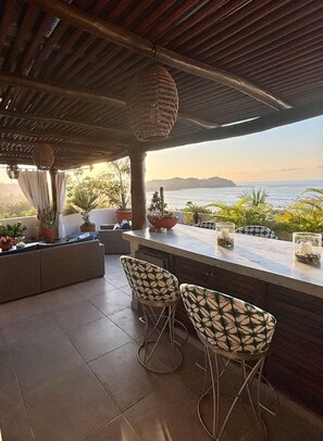 Terrace/patio - Ocean and Mountainview Penthouse in Monterosa Complex on North side of Sayulita (Sayulita)