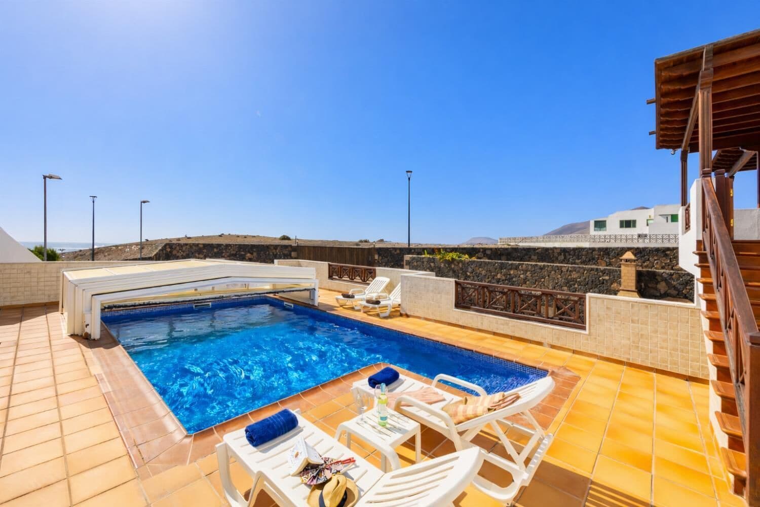 A heated pool
