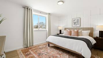 1 quarto, escrivaninha, ferros/tábuas de passar roupa, Wi-Fi de cortesia