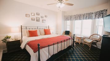 1 bedroom, desk, iron/ironing board, travel crib