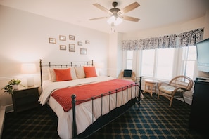 1 bedroom, desk, iron/ironing board, travel cot