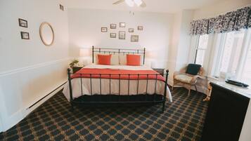 1 bedroom, desk, iron/ironing board, travel crib