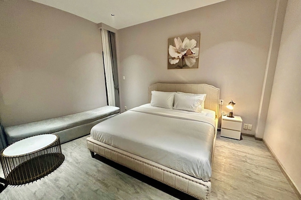 Premium bedding, down duvets, memory-foam beds, individually furnished