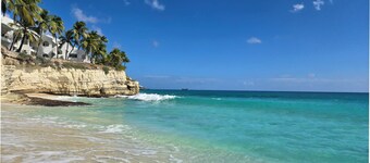 Beachfront condo at beautiful Cupecoy Beach Club. 2 bedroom, 3 bath, amenities!