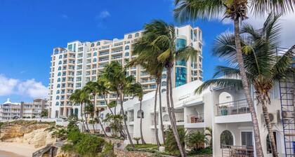 Beachfront condo at beautiful Cupecoy Beach Club. 2 bedroom, 3 bath, amenities!