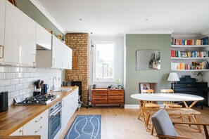 High chair, dining tables