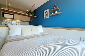 1 室のベッドルーム、アイロン / アイロン台、インターネット、ベッドシーツ