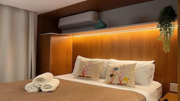 1 makuuhuone, silitysrauta/-lauta, vuodevaatteet