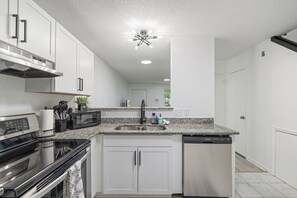 Microwave, oven, stovetop, dishwasher